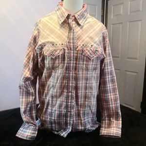 Wranglers Long Live Cowgirls Plaid Shirt